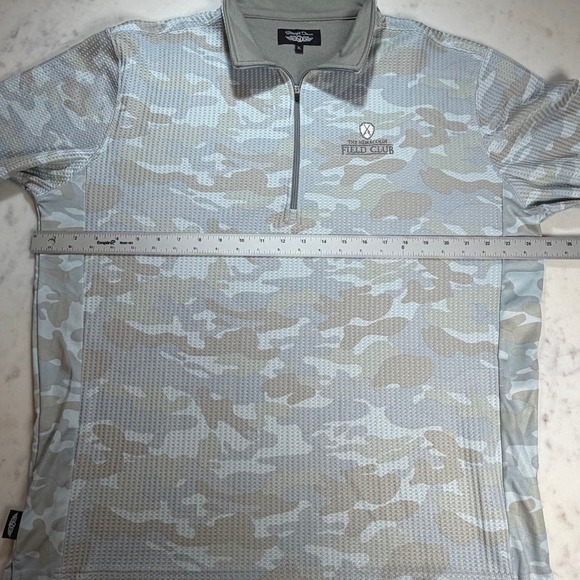 Straight Down Mens XL Camo Quarter Zip Pullover Nemacolin Field Club - Picture 6 of 10